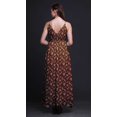 thumbnail image 2 of Bimba Robe Longue Maxi d'Été à Imprimé Floral pour Femme, Col en V, Tenue de Villégiature pour les Vacances - X-Grand, 2 of 4