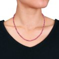 thumbnail image 2 of Miabella 17ct TGW Pink Tourmaline Bead Necklace in Rose Plated Sterling Silver, 2 of 4