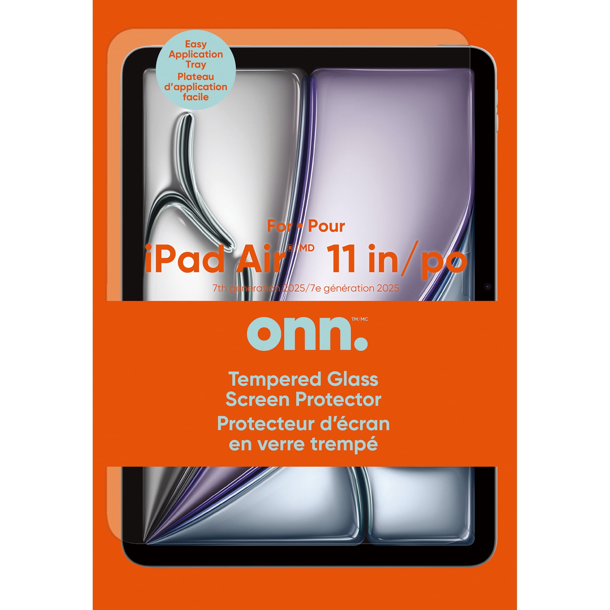 Onn. iPad 11 in. 7th generation 2025 Tempered Glass Screen Protector