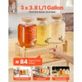 thumbnail image 2 of VEVOR Drink Dispenser 1 Gal Beverage Dispenser for Parties Glass with Stand 3PCS, 2 of 9