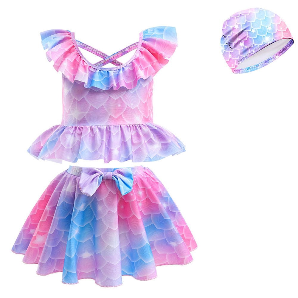 Girls Bathing Suits Two Piece Kids Swimsuits Summer Beach Swimwear 3-8Years