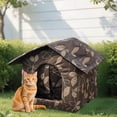 thumbnail image 1 of Outdoor Cat Bed for Small with Removable Zippered Cushion - Portable Cloth Pet for Indoor and Outdoor Use Cat Bed Cat Cat Outdoor Cat For Outdoors With Removable Zippered Cushion Cat Made Of Cloth, 1 of 3