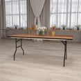 thumbnail image 2 of Bowery Hill Table de Banquet Rectangulaire en Bois Pliant de 72 Pouces, 2 of 9
