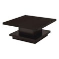 thumbnail image 1 of Coaster Table Basse Carrée Contemporaine en Bois avec Piédestal en Cappuccino, 1 of 8