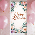 thumbnail image 5 of Floral Decoration Happy Retirement Banner Flower Theme Decorative Design for Retirement Party Event Celebration Indoor Decoration, 5 of 5