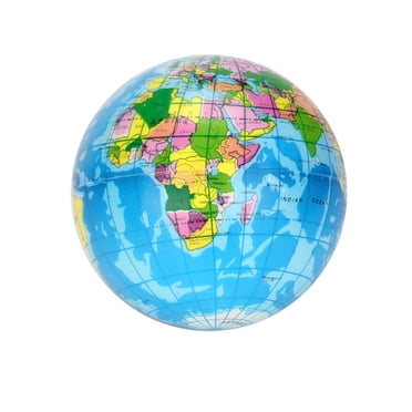 Leutsin Balle en Mousse Anti-Stress Carte du Monde Balle de Paume Balle Terre Diamètre 7,6 cm