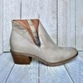 thumbnail image 4 of Women's Leather Solid Color Sleeve Short Mid Heel Pointed Retro Boots, 4 of 4