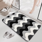 Dvkptbk Bathroom Rugs Non Slip, 24x16, Super Soft and Water Absorbent Bath Mat, Machine Washable, Microfiber Quick Dry, Bath Rugs Carpet for Floor, Tub and Shower, Home Decor Accessories