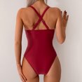 thumbnail image 4 of Weiqiqre Womens One Piece Swimsuits Bathing Suits One Shoulder Swimsuits Slimming Mesh Swimwear, 4 of 8