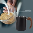 thumbnail image 3 of 1000ML Milk Frothing Pitcher Inner Scale Milk Frother Steamer Cup 304 Stainless Steel Cup Coffee Steaming Pitcher with Comfortable Handle, 3 of 8