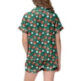 thumbnail image 4 of Luvoko Child Strawberry Pattern Kids Boys And Girls Pattern Printed Short Sleeve Button Down Pajamas Shorts Set Sleepwear Outfits Kids Set Baby Robe Elephant Tween Girls Robe Kids Bathrobes Size 14, 4 of 4