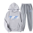 thumbnail image 4 of 2023 New Blue TRAPSTAR Letter Print Men‘s Sweatshirt Trendy Men‘s Fleece Hoodie Set, 4 of 5
