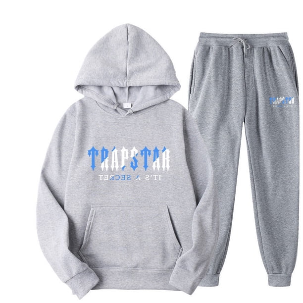 2023 New Blue TRAPSTAR Letter Print Men's Sweatshirt Trendy Men's