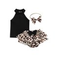 thumbnail image 1 of Gupgi 0-24M Baby Girl 2Pcs Summer Outfits Sleeveless Halter Tops Leopard Printed Ruffle Shorts, 1 of 8