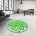 thumbnail image 4 of Ahgly Company Machine Washable Indoor Square Transitional Green Area Rugs, 8' Square, 4 of 7