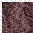 thumbnail image 3 of Soimoi Orange Poly Georgette Fabric Wild Animal Skin Printed Fabric 1 Yard 52 Inch Wide, 3 of 6