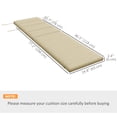 thumbnail image 3 of Outsunny Outdoor Lounge Chair Cushion with Back Ties, Beige, 3 of 10