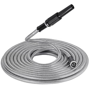 PET-U 50 FT 304 Stainless Steel Hose Flexible Lightweight Metal Garden Hoses Portable water pipe Suitable for Indoor and Outdoor