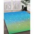 thumbnail image 3 of Ahgly Company Machine Washable Indoor Rectangle Transitional Turquoise Green Area Rugs, 8' x 12', 3 of 7