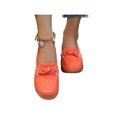 thumbnail image 1 of Innerwin Ladies Loafers Slip On Flats Closed Toe Lightweight Moccasins Driving Work Orange 10, 1 of 6