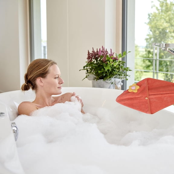 Séchoir à Cheveux en Molleton Épaissi et Très Absorbant pour la Douche Domestique, pour Sécher les Cheveux, Serviette à Cheveux Ultra Douce avec Boutons