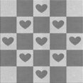 thumbnail image 1 of Ahgly Company Tapis d'Intérieur Lavable à la Machine, Carré, Transitionnel, Gris Argenté, Tapis de Zone, 6 Pieds Carré, 1 of 7