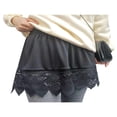 thumbnail image 1 of Women‘s Lace Shirt Extender Layering Fake Top Lower Sweep Half-Length Plus Size A Version Underskirt Black L, 1 of 6