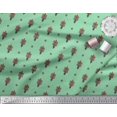 thumbnail image 2 of Soimoi Poly Georgette Fabric Leaves & Floral Block Print Sewing Fabric Yard 42 Inch Wide, 2 of 4
