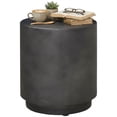 thumbnail image 1 of HOMCOM 17" Round Side Table for Indoor and Outdoor, Charcoal Grey, 1 of 10