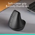 thumbnail image 3 of Logitech Lift Left Vertical Ergonomic Mouse - Graphite, 3 of 10