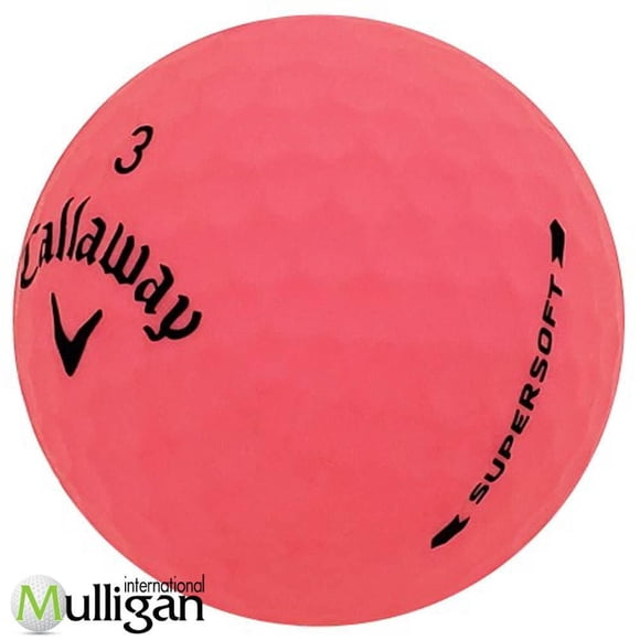 Mulligan - 12 balles de golf récupérées Callaway Supersoft Mat 4A, rose
