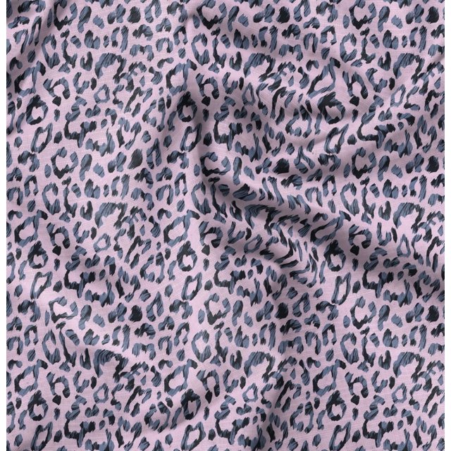 Soimoi Crepe Silk Fabric Leopard Animal Skin Decor Fabric Printed Yard 42 Inch Wide
