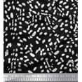 thumbnail image 1 of Soimoi Black Moss Georgette Fabric Cow Animal Skin Print Fabric by Yard 44 Inch Wide, 1 of 3