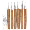 thumbnail image 1 of Bamboo Shank Crochet, Mutifuctioanl Durable Convinient 2 Hook Crochet  For Men For Weaving Process For Women For Dirty Braid Knitting, 1 of 8