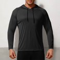 thumbnail image 1 of Gym Shirts for Men Long Sleeve UPF 50+ Sun Shirts Compression Fit Fishing Shirt Raglan Quick Drying Workout Hoodies, 1 of 5