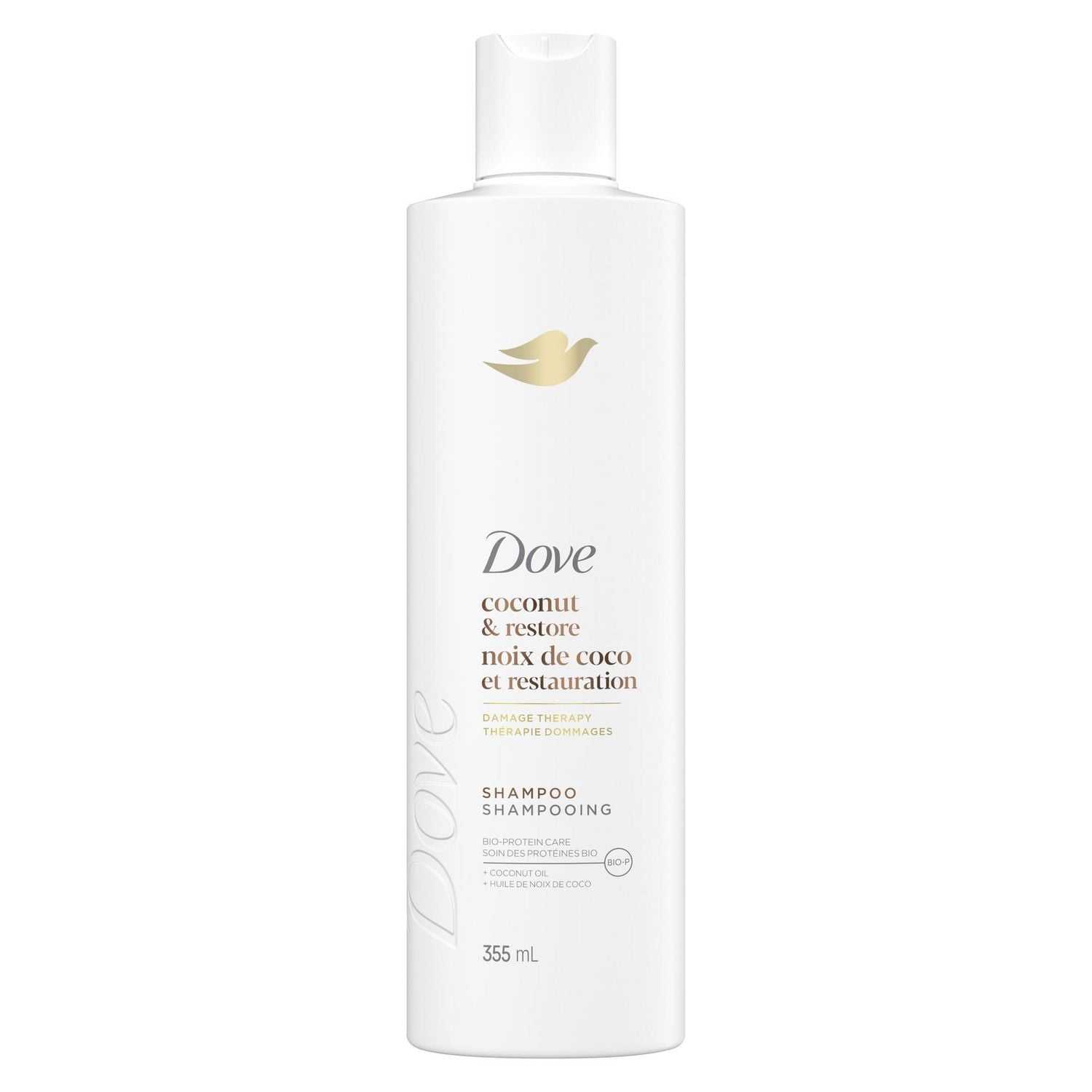 Dove Shampoo Coconut & Restore Bio-Protein Care + Coconut Oil, 355 ml