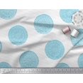 thumbnail image 2 of Soimoi Blue Moss Georgette Fabric Stripe & Floral Block Printed Fabric 1 Yard 42 Inch Wide, 2 of 3