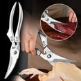thumbnail image 2 of Heavy Duty Kitchen Scissors, Bone Cutting Shears for Chicken, Multi-Function Stainless Steel Poultry Scissors with Bottle Opener, Ergonomic Handle, 2 of 9