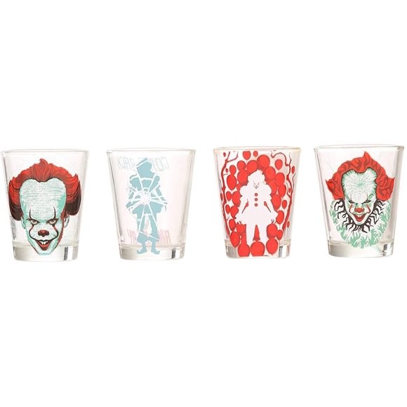 IT Pennywise & Quotes 4 Piece 1.5oz Mini Glass Set