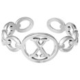 thumbnail image 1 of TIMIFIS Silver Rings Titanium Steel Plated 26 Letter English Opening Finger Hollow Valentine'S Day Gift, 1 of 1