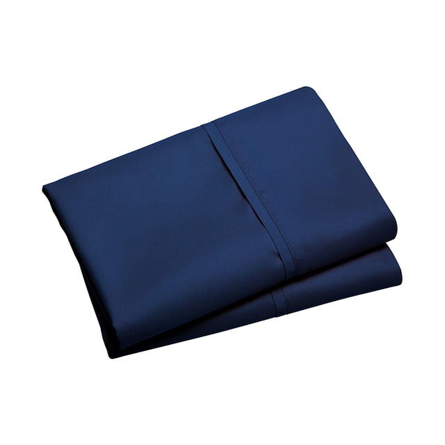 yulier 2Pcs Microfiber Queen Pillow Cases, Solid Color Super Soft Skin-friendly Cozy Pillowcases with Envelope Closure, Wrinkle, Fade and Stain Resistant Pillow Covers, 20x36, Navy