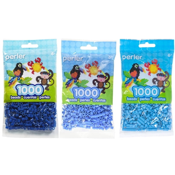 Perler Bead Bag Blue Group (Dark Blue, Light Blue, Pastel Blue) Dark Blue, Light Blue, Pastel Blue