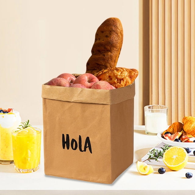 Apmemiss Clearance Washable Kraft Paper Bag Thickened and Green Plants Pot Decoration Large Capacity Refrigerator Kitchen Thickened Waterproof Storage Bag