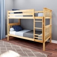 thumbnail image 1 of BEDSMART Solid Wood Twin Over Twin Bunk Bed | Natural, 1 of 6