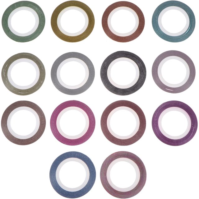 Nail Stickers 14 Rolls Nail Nail Art Nail Decorations Nail Tips Nail Tape Nail Wraps Foil Nails Vinyls Nail Striping Tape Nail Art Stencils Art Line Self Nail Decor