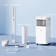 thumbnail image 3 of HOMCOM 10,000 BTU Air Conditioner, Quiet AC Unit with Remote Control, White, 3 of 10