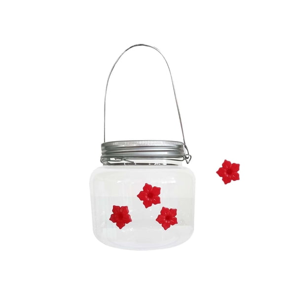Hummingbird Feeders for Outdoors Hanginghummingbird Feeder Portable Hanging Outdoor Hummingbird Feeder Clear Flowing Reservoir Hummingbird Feeder for Garden Yard Patio Decoration 500Ml