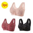 thumbnail image 3 of Bigersell Soutiens-Gorge de Sport pour Femmes Lot de 3 3 Pcs Soutien-Gorge Couvrant Style R-66 Rembourré Respirant R-66-Rose, 3 of 9
