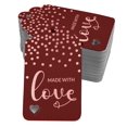 thumbnail image 1 of Inkdotpot 100 Pack Real Rose Gold Foil Paper Tags Made With Love Text Favor Hang Tag, 1 of 6