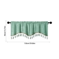 thumbnail image 3 of ZENGHUIJ Elegant Fringed Window Curtains Patterned Rod Panels Stylish Short Drapes For Home Decor, 3 of 6